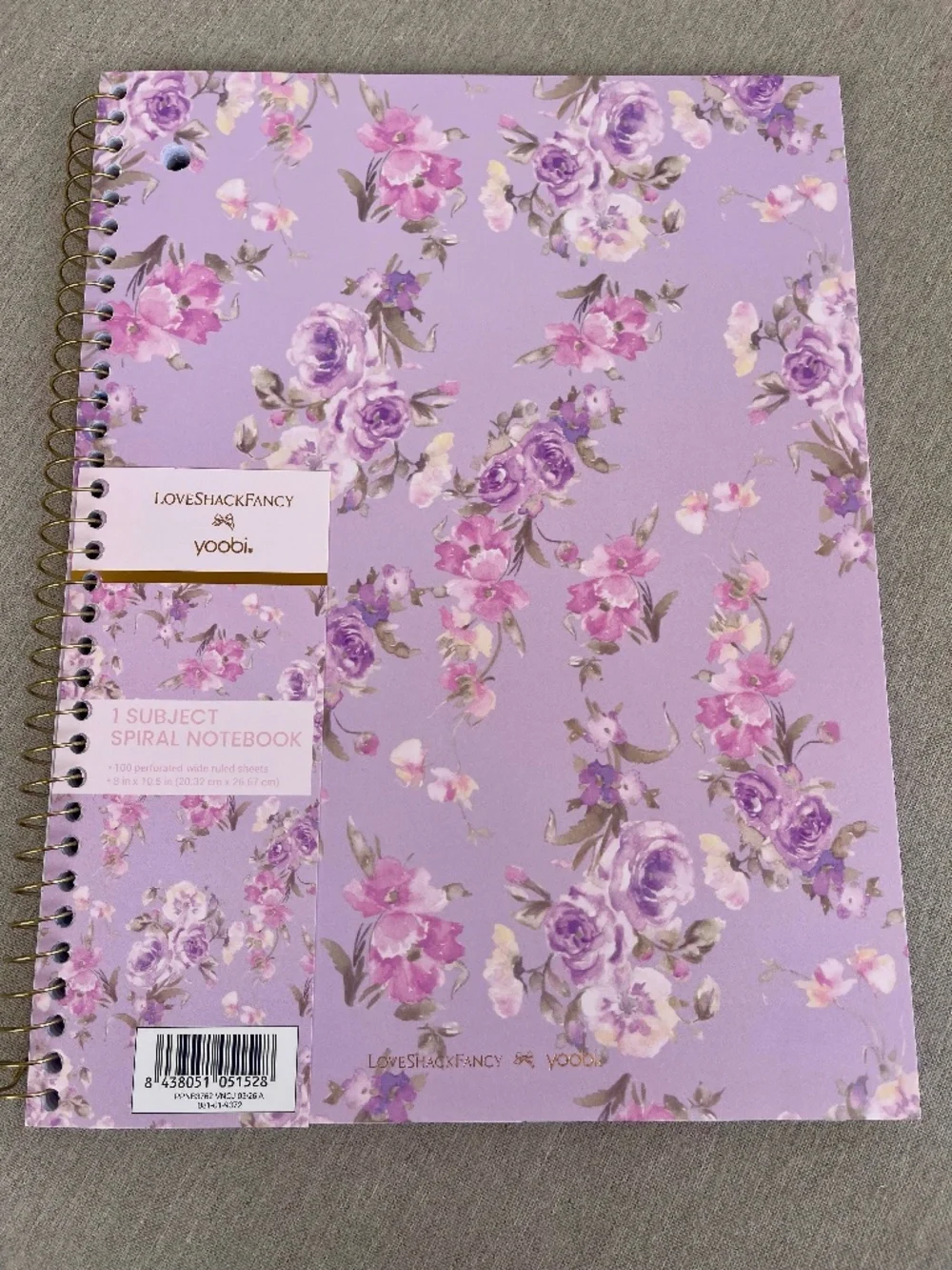 NWT LoveShackFancy x Target Yoobi Happy Thoughts Wide Ruled 1 Subject Notebook 8